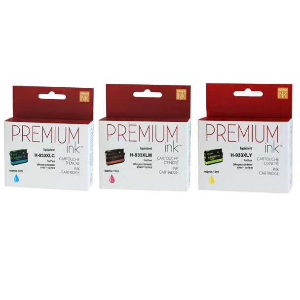 Colors Set - Compatible HP 933XL Ink Cartridge - Premium Ink box