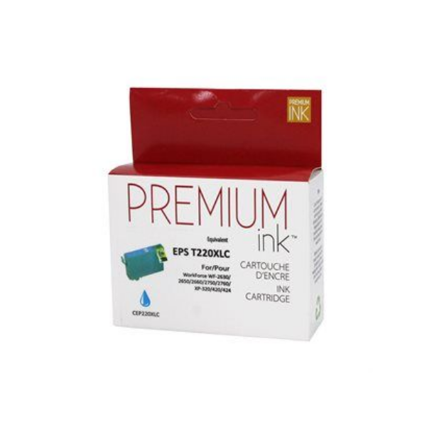 Compatible EPSON T220XL Cyan Ink Cartridge - Premium Ink box
