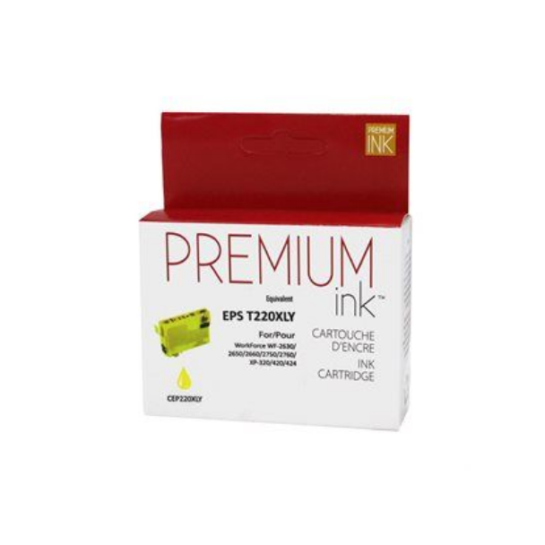Compatible EPSON T220XL  Yellow Ink Cartridge - Premium Ink box