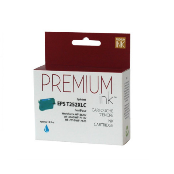 Compatible EPSON T252XL Cyan Ink Cartridge - Premium Ink