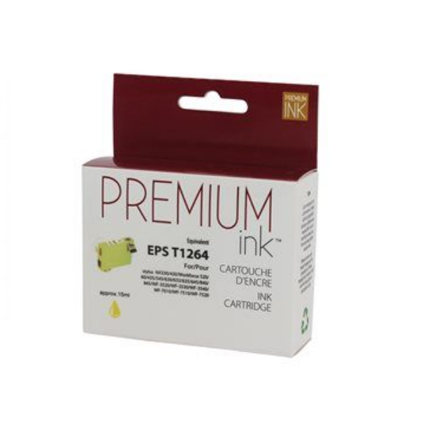 Compatible EPSON T1264 Yellow Ink Cartridge - Premium Ink box