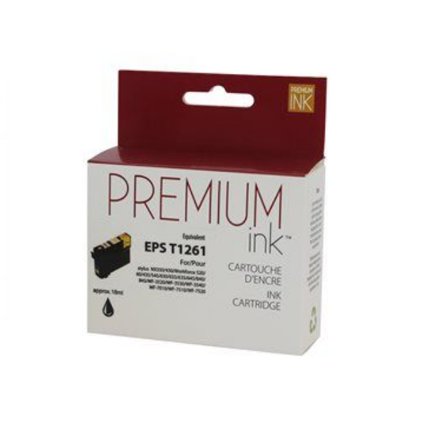 Compatible EPSON T1261 Black Ink Cartridge - Premium Ink