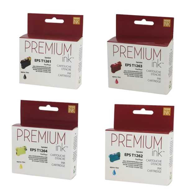 Compatible Combo Pack EPSON T126 Ink Cartridge - Premium Ink Ink Cartridge