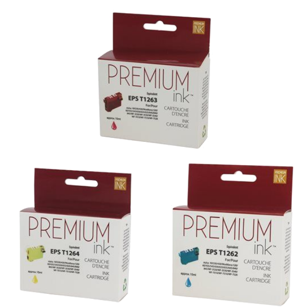 Color Set - Compatible EPSON T126 Ink Cartridge - Premium Ink box