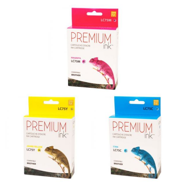 Color Set - Compatible Brother LC75 XL Ink Cartridge - Premium Ink box