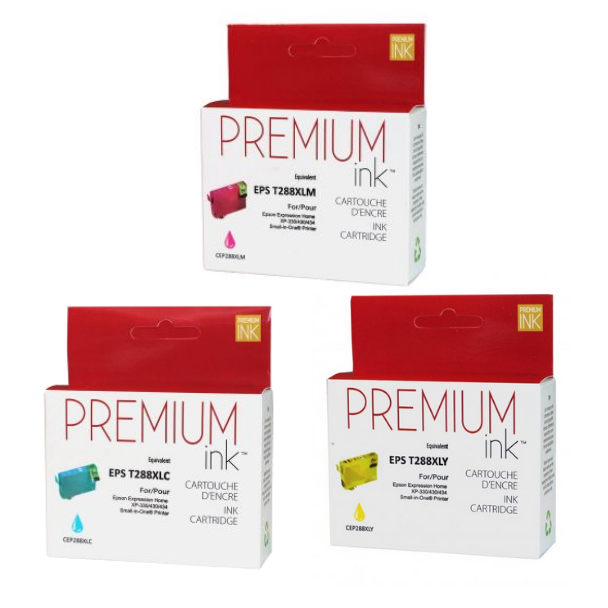 Compatible Color Set of EPSON T288XL Black Ink Cartridge - Premium Ink