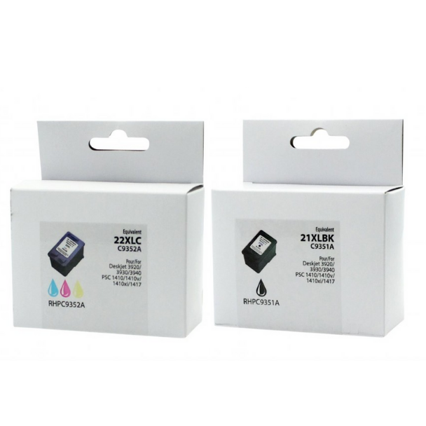 Compatible Combo Pack HP 21XL/22XL Ink Cartridge - Economic box