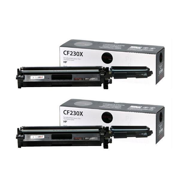 Compatible Pack of Two HP 30X / CF230X Toner Cartridge - Premium Tone