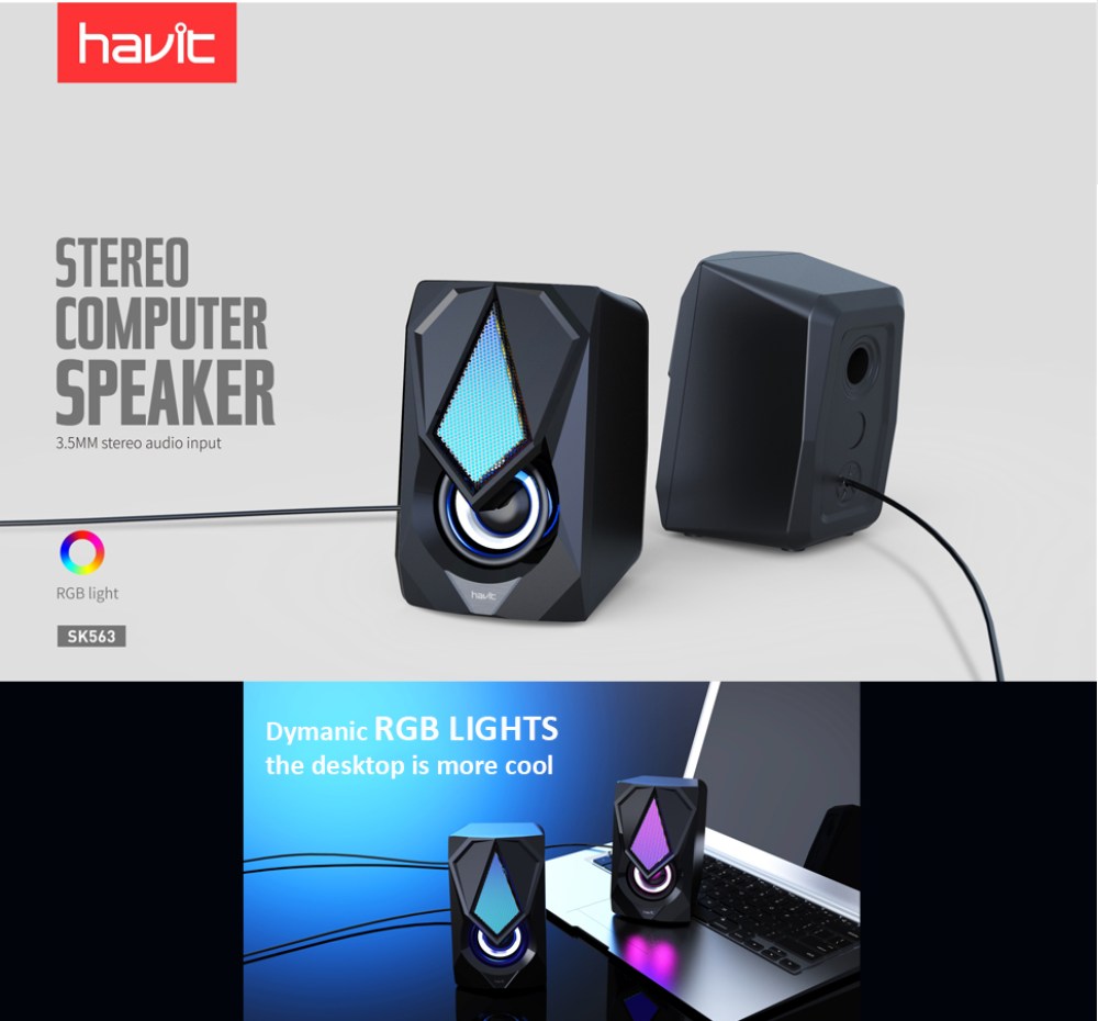 havit sk563 usb rgb gaming speaker