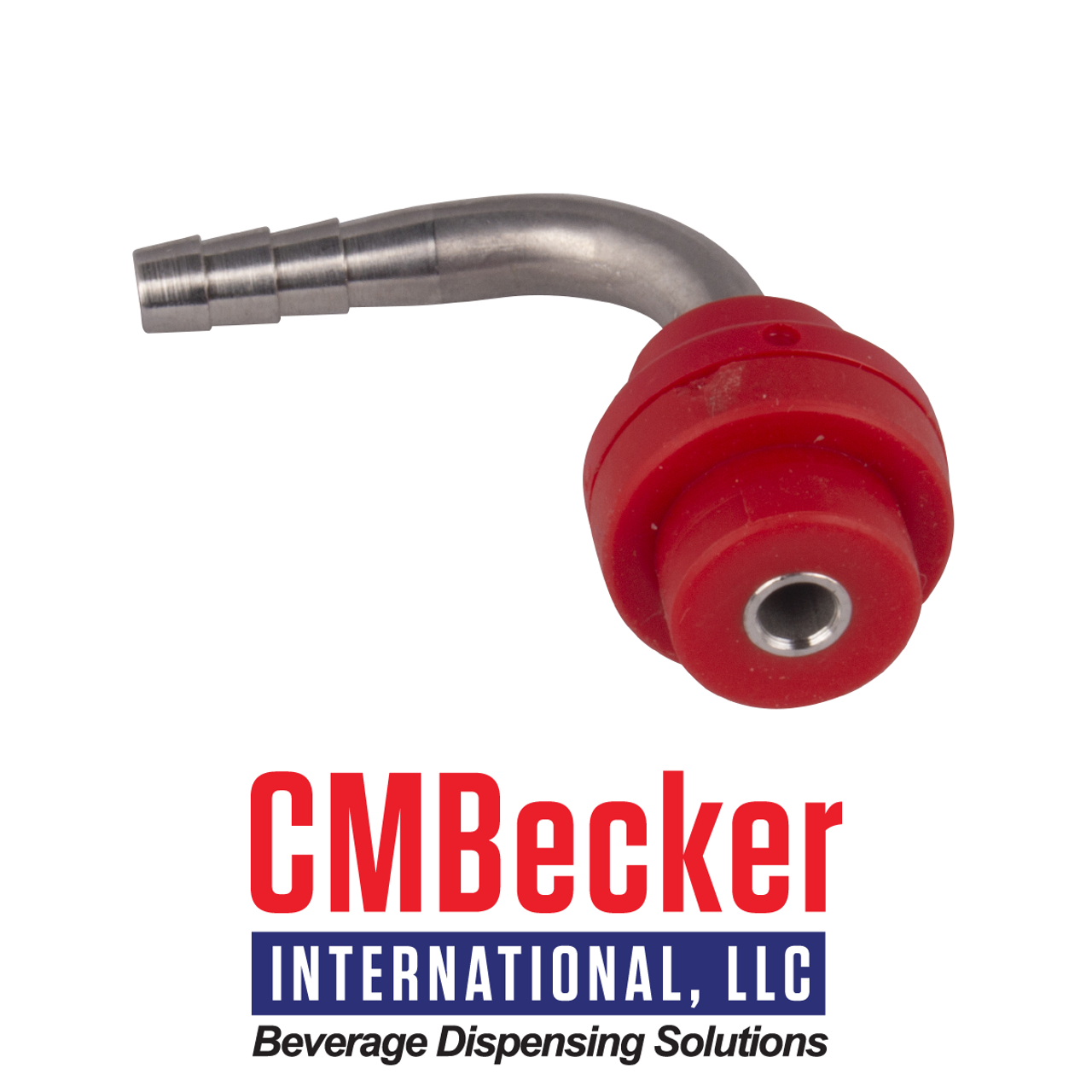 CMB 4mm (5/16"), 90° elbow, fits 3/16" ID Hose, Includes Beer Nut