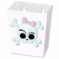 Girl Skull White Metal Cap Catcher