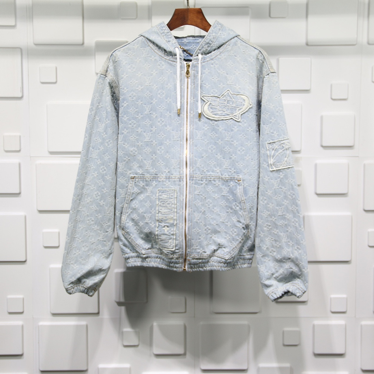 Louis Vuitton NBA Monogram Denim Zip Up Jacket