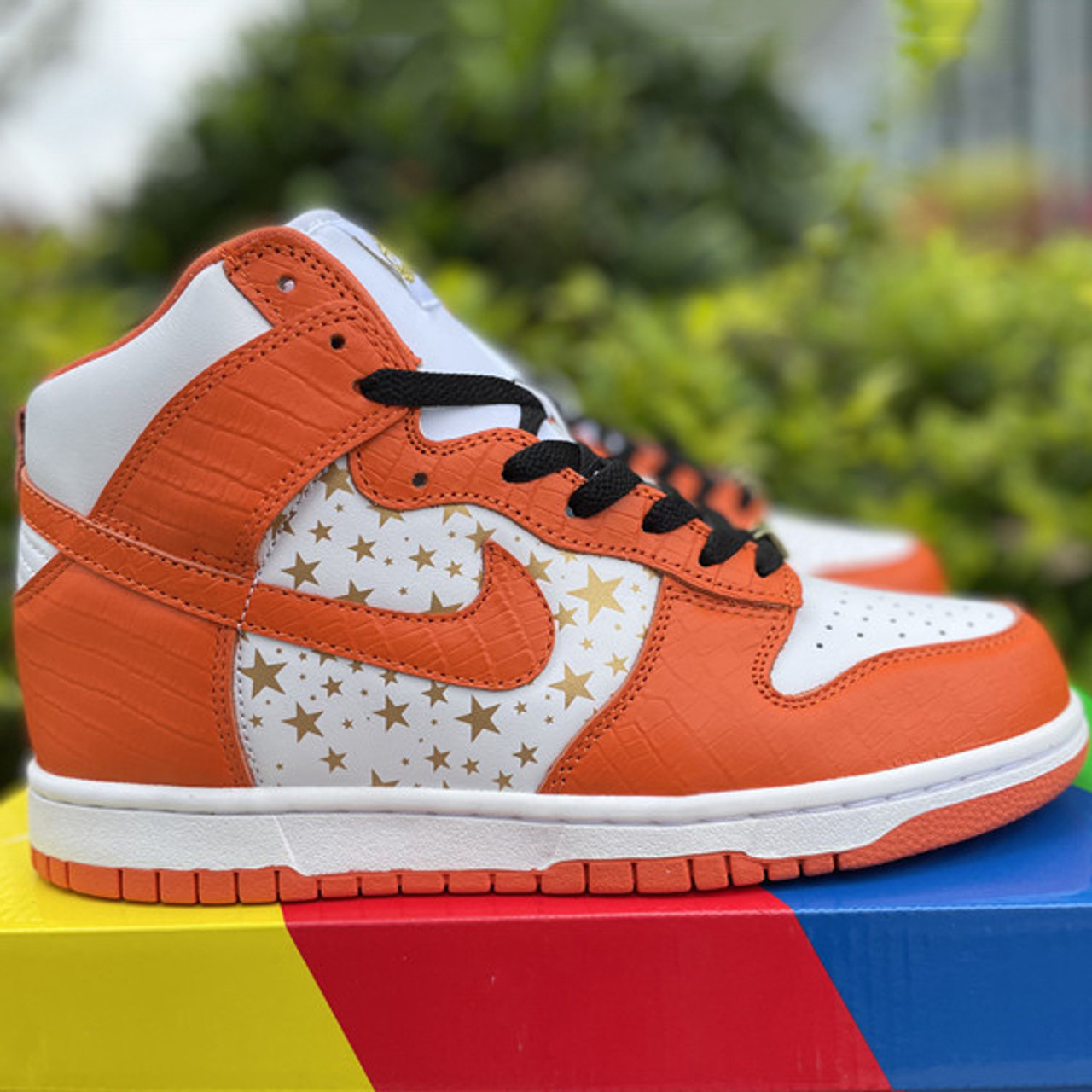 nike sb dunk high supreme orange