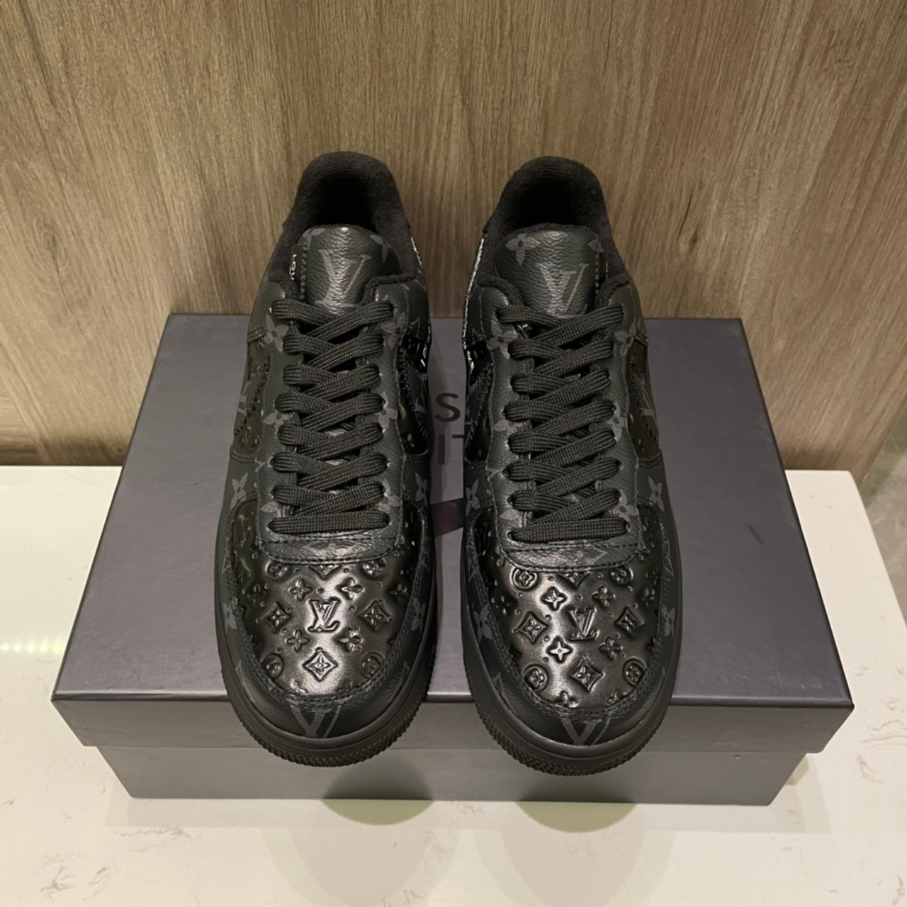 SiteSupply on X: Louis Vuitton x Nike Air Force One Black/Black 🥷 📸  r1ckys_collection (IG)  / X