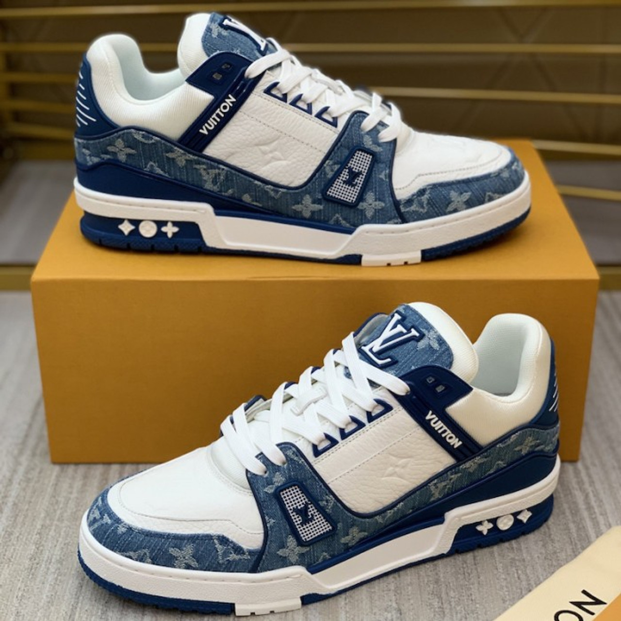 where to buy the best stockX High quality replica UA LV Monogram Denim Cosy  Boot 1A81FG Sneaker Hypedripz is the best high quality trusted clone replica  fake designer hypebeast seller website 2021