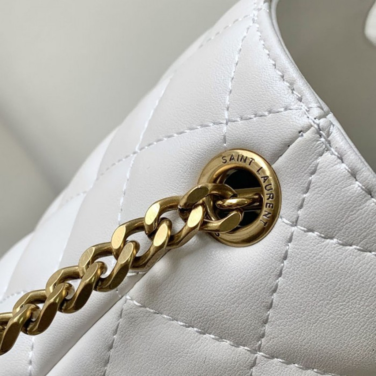 BAG NEW ARRIVAL - YSL ICARE SHOPPING BAG IN QUILTED LAMBSKIN WHITE 40C –  Sneakbag