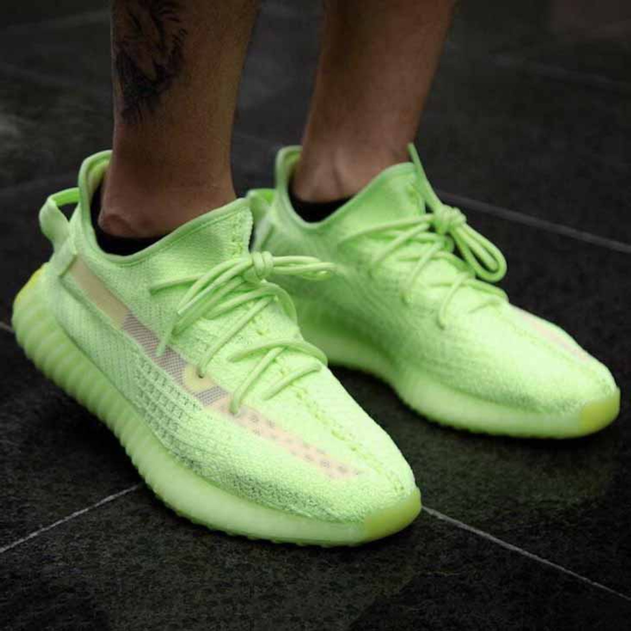 yeezy green sneakers