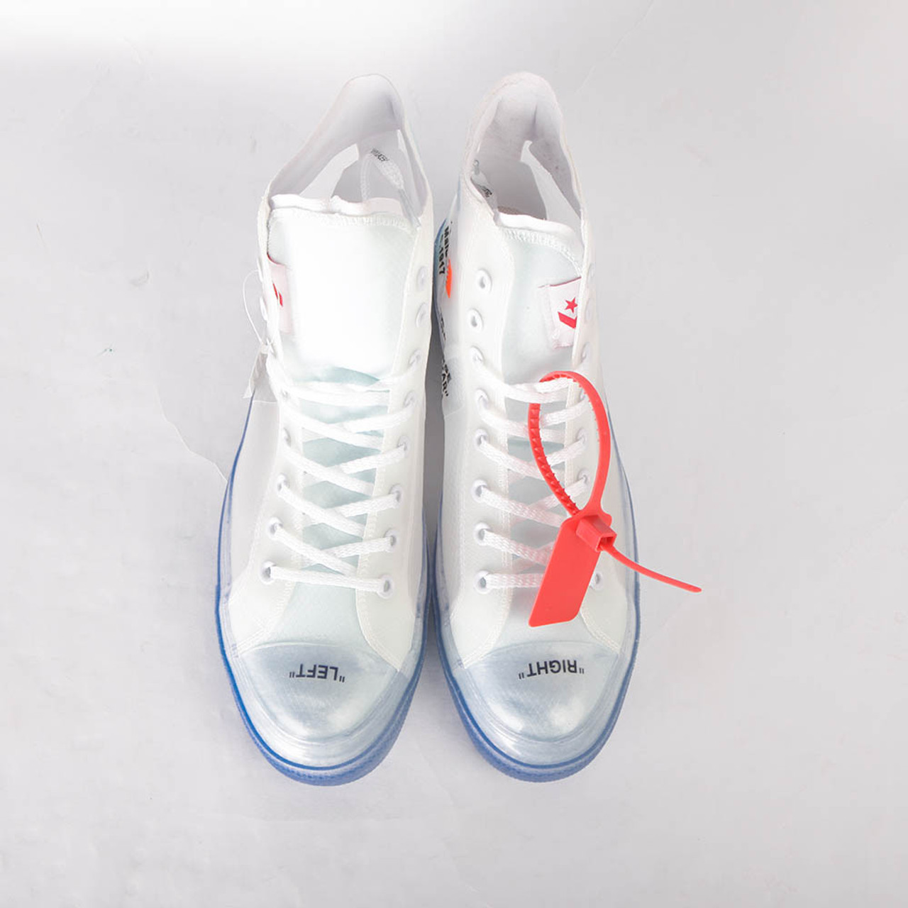 where to buy the best stockX UA High quality replica off-white x nike converse chuck taylor vulcanize all white see through sneakers Hypedripz is the best high quality trusted clone