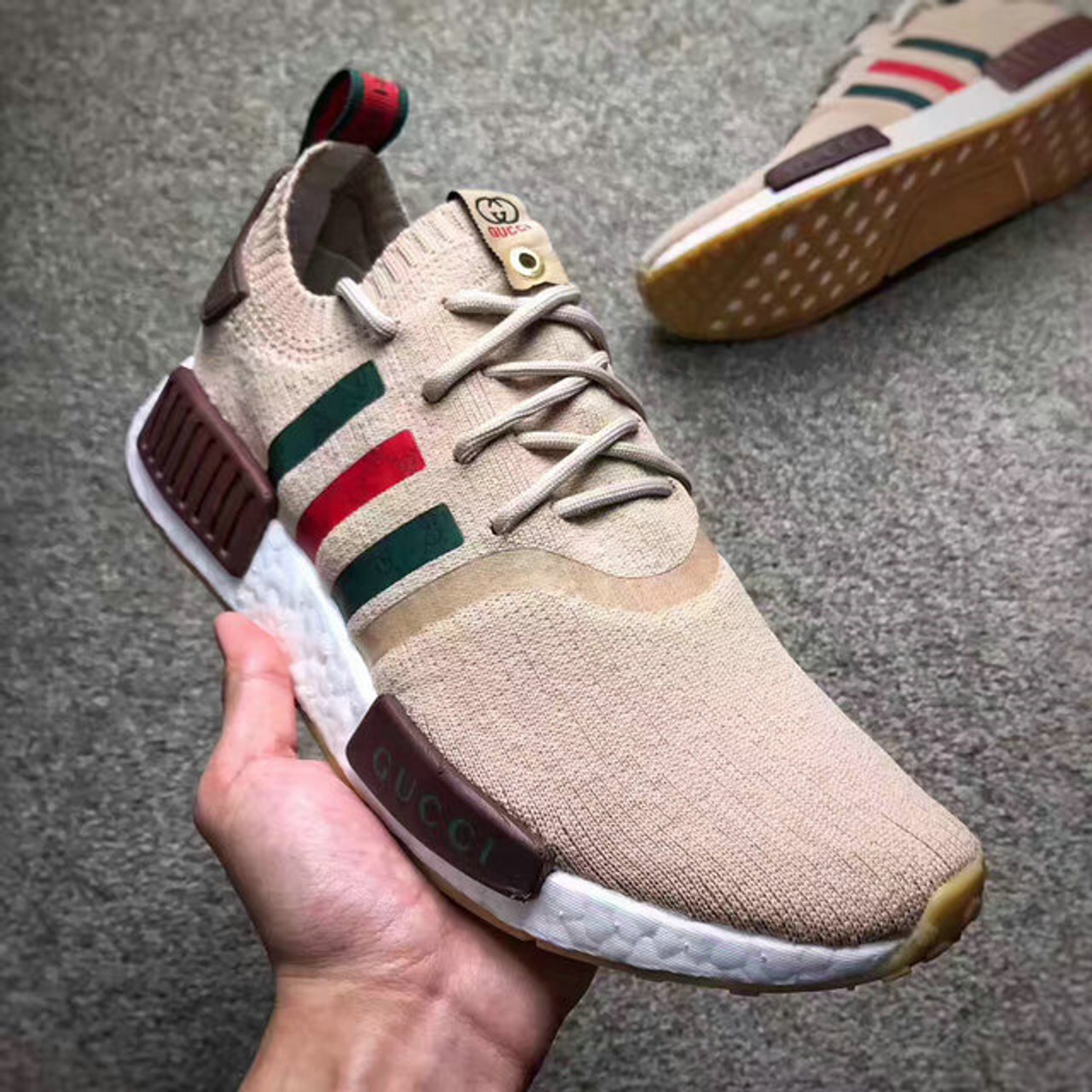 to buy the best stockX High quality replica UA Adidas NMD Supreme X LV X Gucci collab sneaker Hypedripz is the best high quality trusted replica fake designer hypebeast
