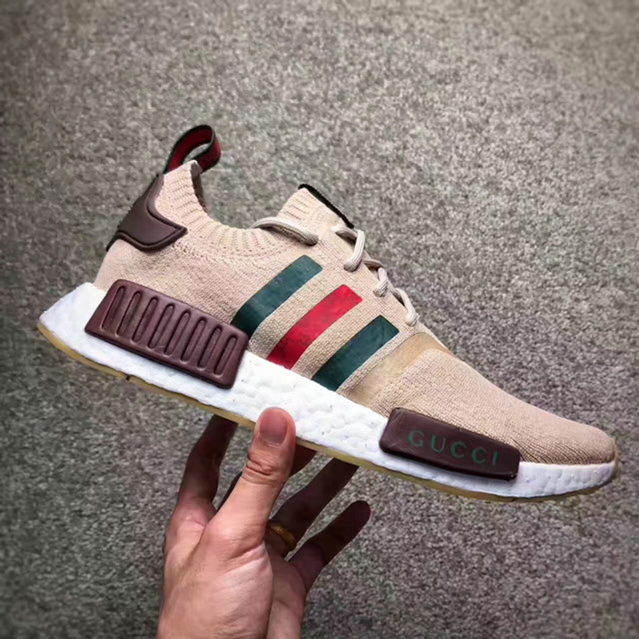 to buy the best stockX High quality replica UA Adidas NMD Supreme X LV X Gucci collab sneaker Hypedripz is the best high quality trusted replica fake designer hypebeast
