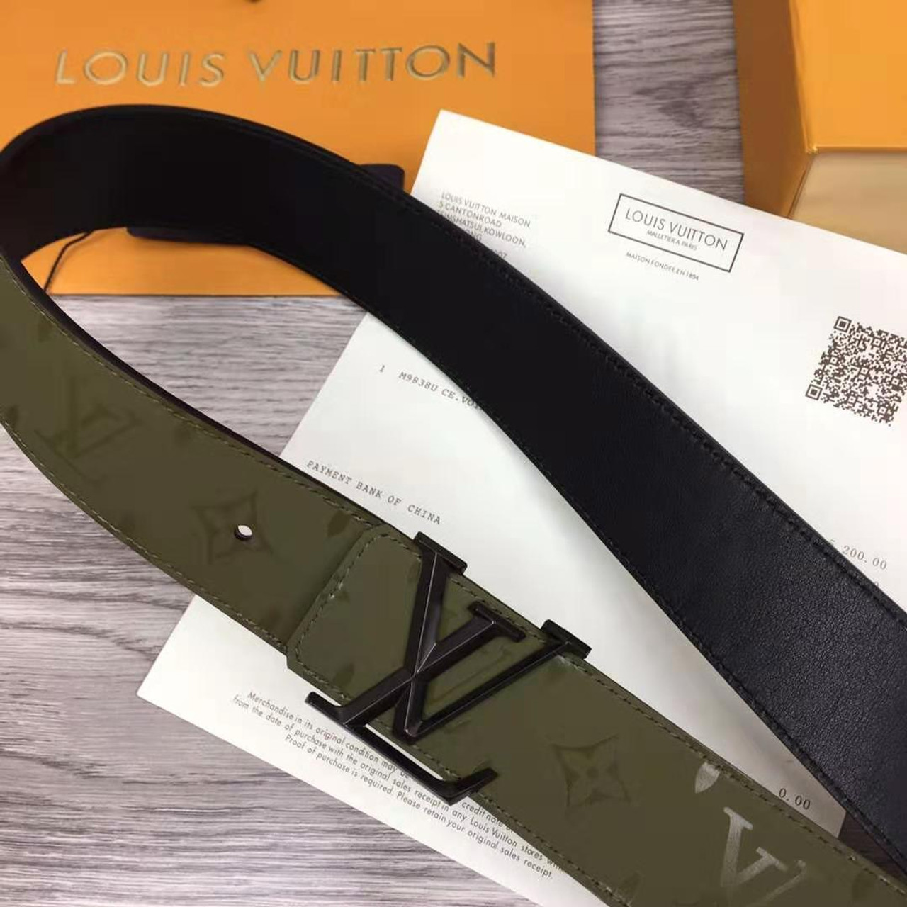 UA Replica Supreme X Louis Vuitton (LV) Belt in RED, BROWN AND