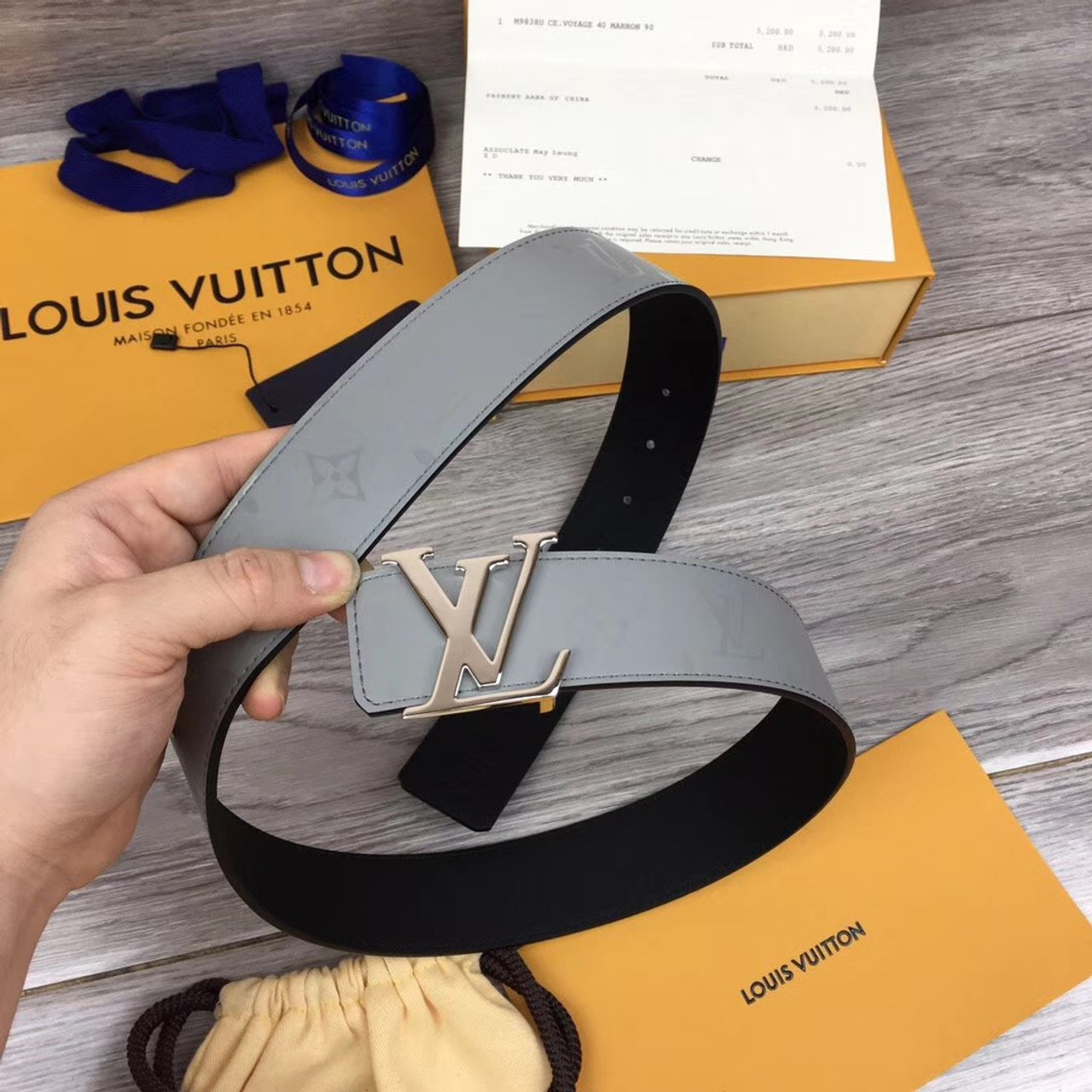 Louis Vuitton, Accessories, Authentic Louis Vuitton Virgil Abloh Silver  Mirror Reversible Belt Waist 936