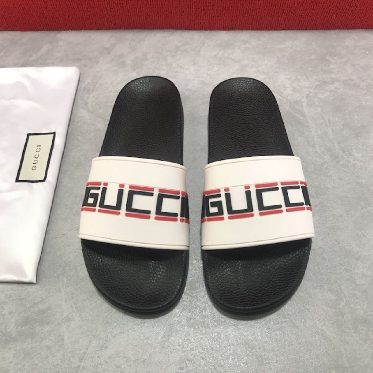 where to buy the best stockX High quality replica UA Gucci rubber flip ...