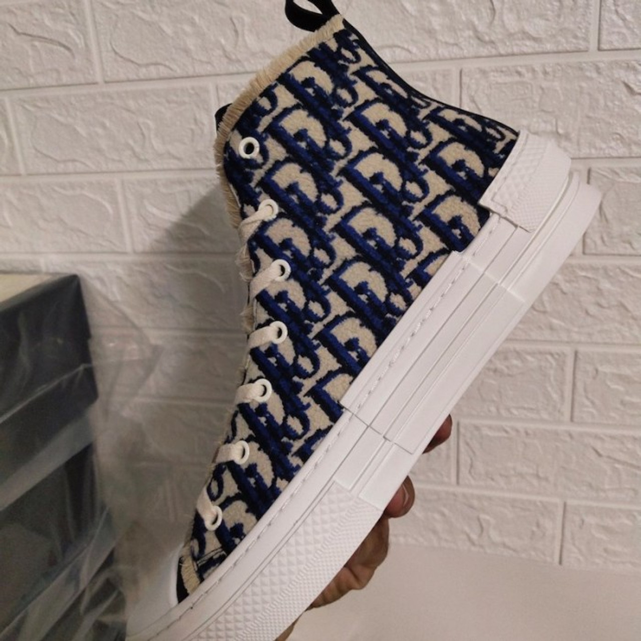 where to buy the best stockX High quality replica UA Dior B23 High Top Logo  Oblique Tapestry Navy Hypedripz is the best high quality trusted clone  replica fake designer hypebeast seller website