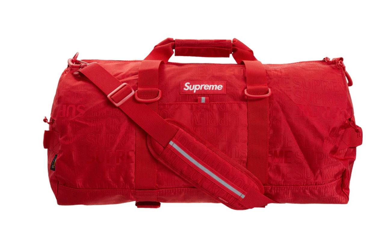 Leather travel bag Louis Vuitton x Supreme Red in Leather - 30547806