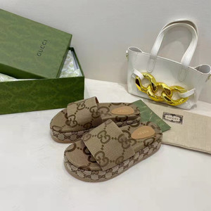 High quality replica UA Gucci Women's Platform brown, Slide Sandal High quality replica UA Gucci Women's Platform brown, Slide Sandal