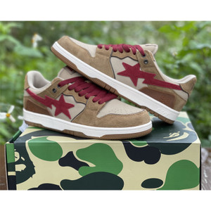 High quality replica UA Bapesta Solebox Red Star In Brown Sneaker High quality replica UA Bapesta Solebox Red Star In Brown Sneaker