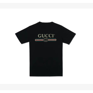 High quality replica UA Gucci Logo-Print Cotton Black T-shirt High quality replica UA Gucci Logo-Print Cotton Black T-shirt