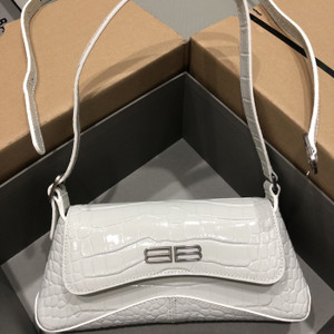 High Quality Replica UA Balenciaga Women's Xx Small Crocodile Embossed in White, Flap Bag High Quality Replica UA Balenciaga Women's Xx Small Crocodile Embossed in White, Flap Bag
