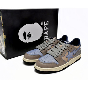 High Quality Replica UA Bape Sk8 Sta Low Make old Khaki Blue Sneaker High Quality Replica UA Bape Sk8 Sta Low Make old Khaki Blue Sneaker