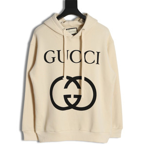High quality replica UA Gucci 22Fw Double G interlocking printed hooded sweatshirt High quality replica UA Gucci 22Fw Double G interlocking printed hooded sweatshirt