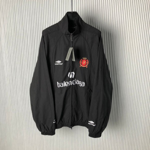 High quality replica UA Balenciaga Paris Soccer Tracksuit Black Jacket High quality replica UA Balenciaga Paris Soccer Tracksuit Black Jacket