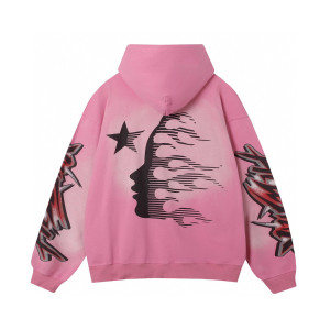 High quality replica UA Hellstar Brainwashed Hoodie Pink High quality replica UA Hellstar Brainwashed Hoodie Pink
