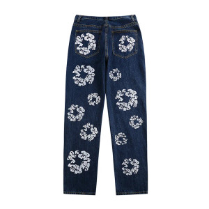 High quality replica UADenim Tears Wreath Graphic Vintage Hip Hop Y2k Straight Flower Denim Jeans High quality replica UADenim Tears Wreath Graphic Vintage Hip Hop Y2k Straight Flower Denim Jeans