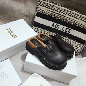 High quality replica UA Dior Diorquake Clog Black Calfskin Sandals High quality replica UA Dior Diorquake Clog Black Calfskin Sandals