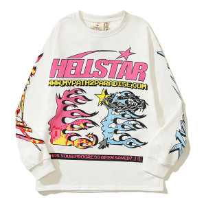 High quality replica UA Y2K Fashion Vintage Hellstar Graphic Long Sleeve Shirt High quality replica UA Y2K Fashion Vintage Hellstar Graphic Long Sleeve Shirt