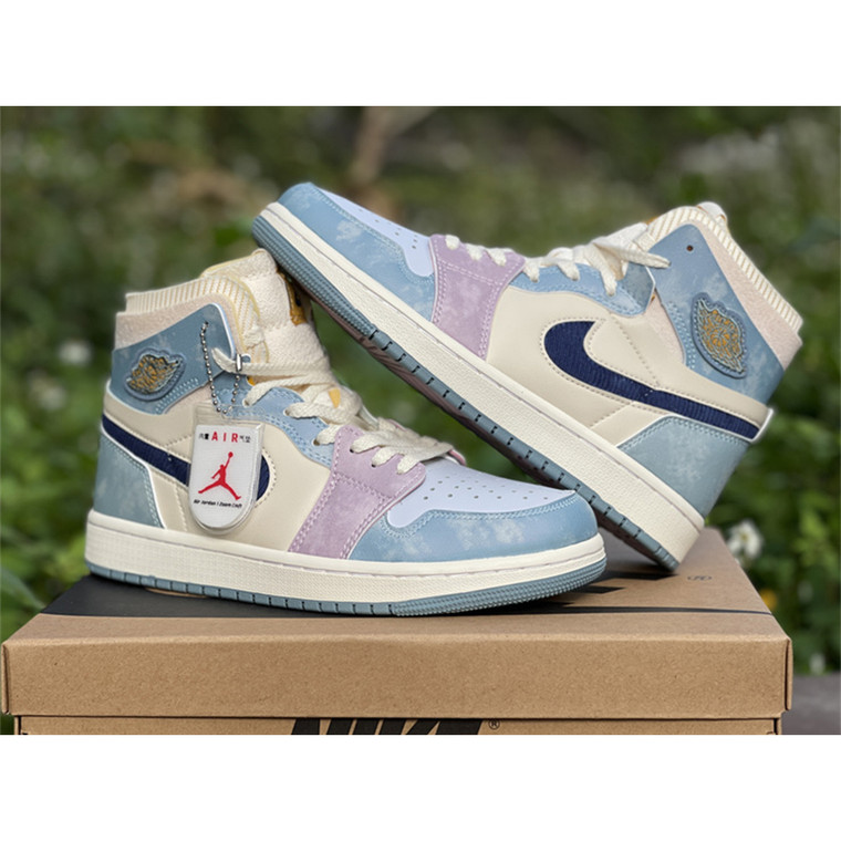 High quality replica UA Air Jordan 1 Zoom CMFT “Celestine Blue” Sneaker