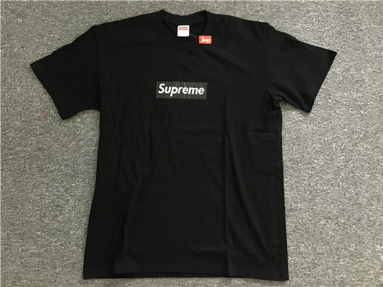 High quality replica UA Supreme Black T-shirts with Grey Box Logo