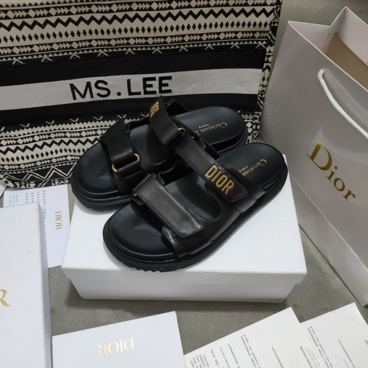 High quality replica UA Dior DiorAct Black Lambskin, Slides