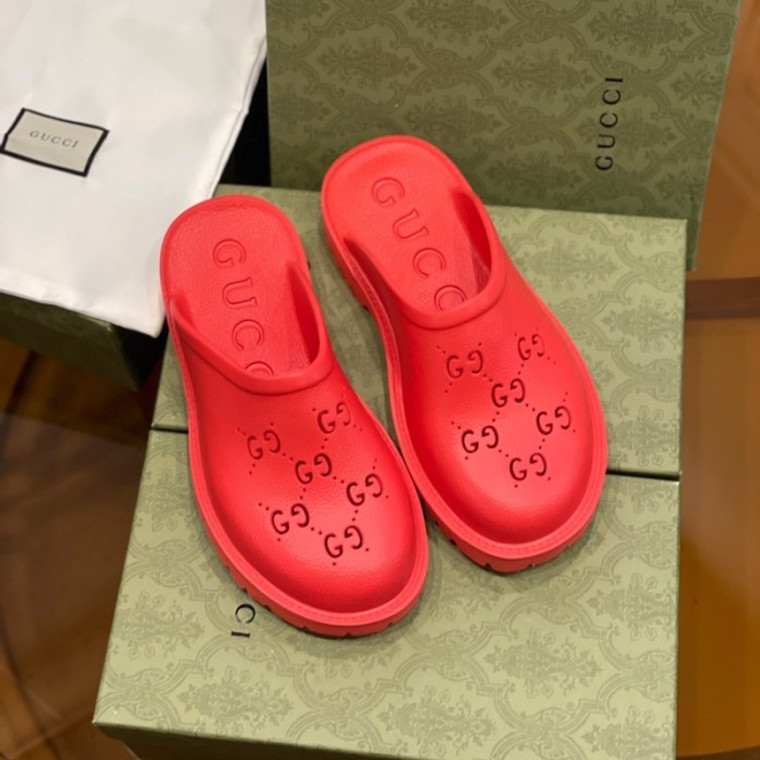 High Quality Replica UA Gucci Men's slip on Red, Sandals
