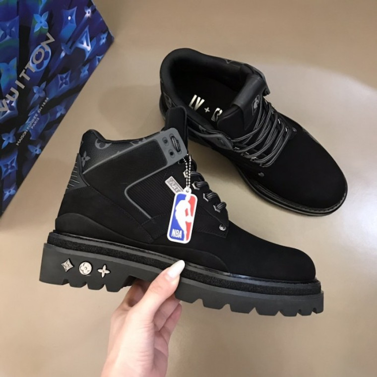 High Quality Replica UA LV x NBA Oberkampf Ankle Black, Boots