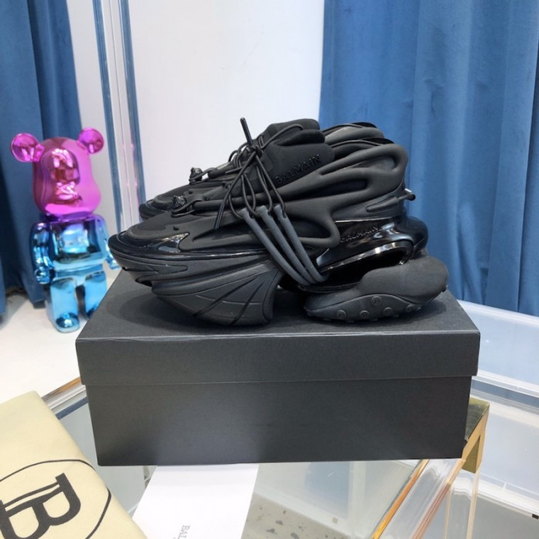 High Quality Replica UA  Balmain neoprene and leather Unicorn low-top Black, Sneakers