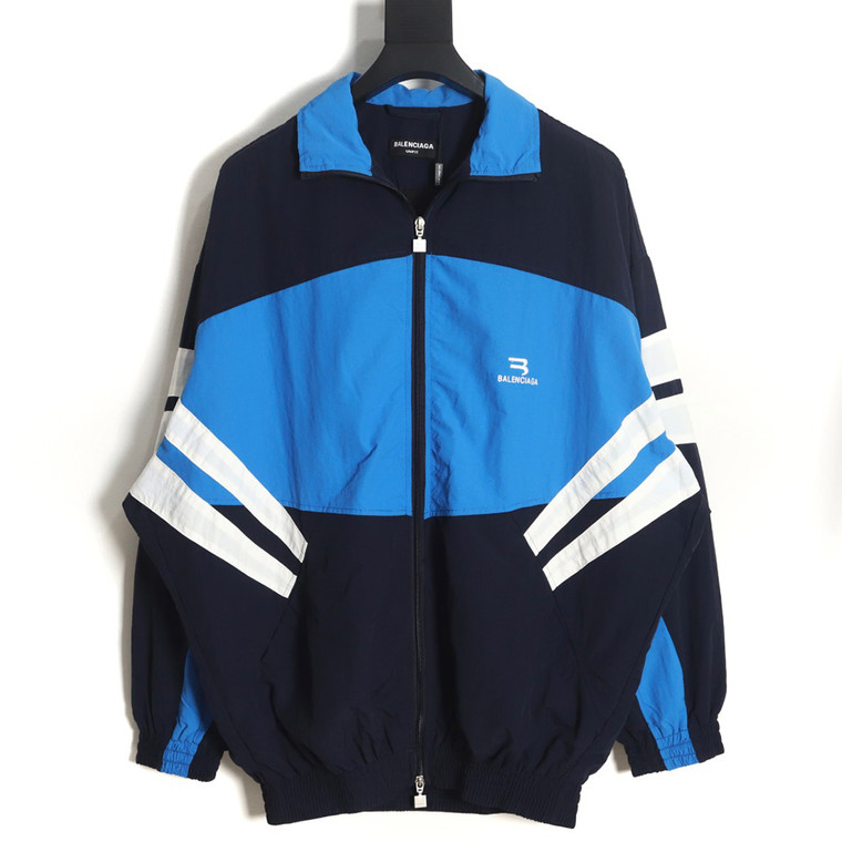 High Quality Replica UA Balenciaga Sports Varsity Waterproof Jacket in Blue
