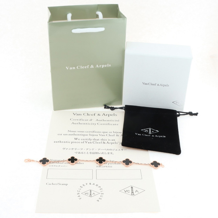 High quality replica  Van Cleef & Arpels Black Carnelian Bracelet