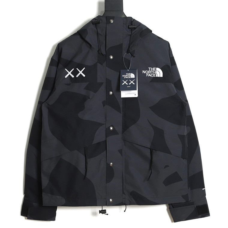 High quality replica UA The North Face x XX KAWS joint FW22 outdoor color matching hard shell hooded jacket TSK1