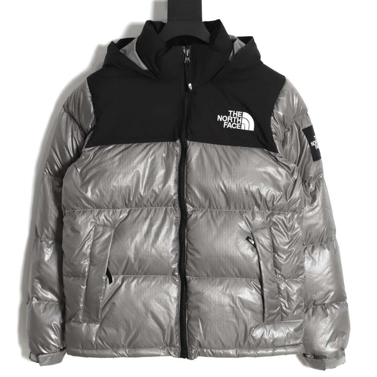 High quality replica UA The North Face TNF 23FW novelty nuptse 1996 glossy armband large plaid down Jacket